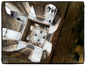 Blick ins Innere des Glockenturms des Campanile